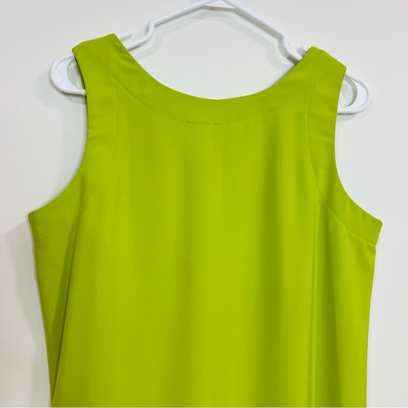 Vintage Lime Green Beach Sleeveless Midi Dress Sea Suns Made in USA size Small - Picture 6 of 8